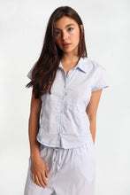 Poplin Cotton Short Sleeve Tie-Back Button-Up Shirt thumbnail 5