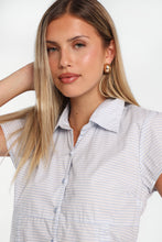 Poplin Cotton Short Sleeve Tie-Back Button-Up Shirt thumbnail 6