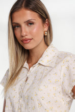Poplin Cotton Short Sleeve Tie-Back Button-Up Shirt thumbnail 10