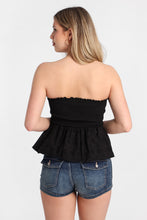 Cotton Eyelet Smocked Strapless Top thumbnail 4