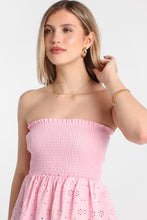 Cotton Eyelet Smocked Strapless Top thumbnail 15