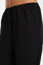 Pantalon en coton popeline à jambe large à cordon thumbnail 3