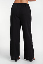 Pantalon en coton popeline à jambe large à cordon thumbnail 4