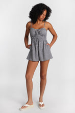 Linen-Blend Tie-Front Romper thumbnail 4