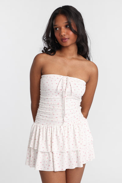 knit strapless mini dress Knit Strapless Tiered Mini Dress – Bluenotes