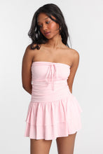 Knit Strapless Tiered Mini Dress thumbnail 13