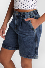 High Rise Stretch Waistband Trouser Jorts thumbnail 2