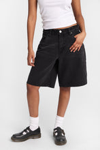 Short en jean coupe ample Dad mi-taille thumbnail 1