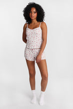 Ensemble débardeur et short pyjama en tricot pointelle imprimé thumbnail 6
