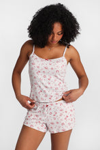 Ensemble débardeur et short pyjama en tricot pointelle imprimé thumbnail 2