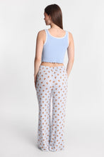 Graphic Pointelle Knit Pajama Tank Top & Pants 2-Piece Set thumbnail 10