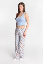Graphic Pointelle Knit Pajama Tank Top & Pants 2-Piece Set thumbnail 9
