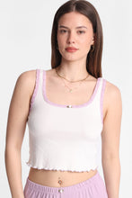 Graphic Pointelle Knit Pajama Tank Top & Pants 2-Piece Set thumbnail 15