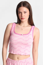 Graphic Pointelle Knit Pajama Tank Top & Pants 2-Piece Set thumbnail 24