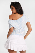 Butterfly Tie-Dye Off-Shoulder Short Sleeve Tee thumbnail 3