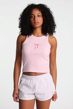 Bow Beaded Ribbed Knit High Neck Tank Top thumbnail 1