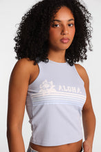 Aloha Ribbed Knit High Neck Tank Top thumbnail 2
