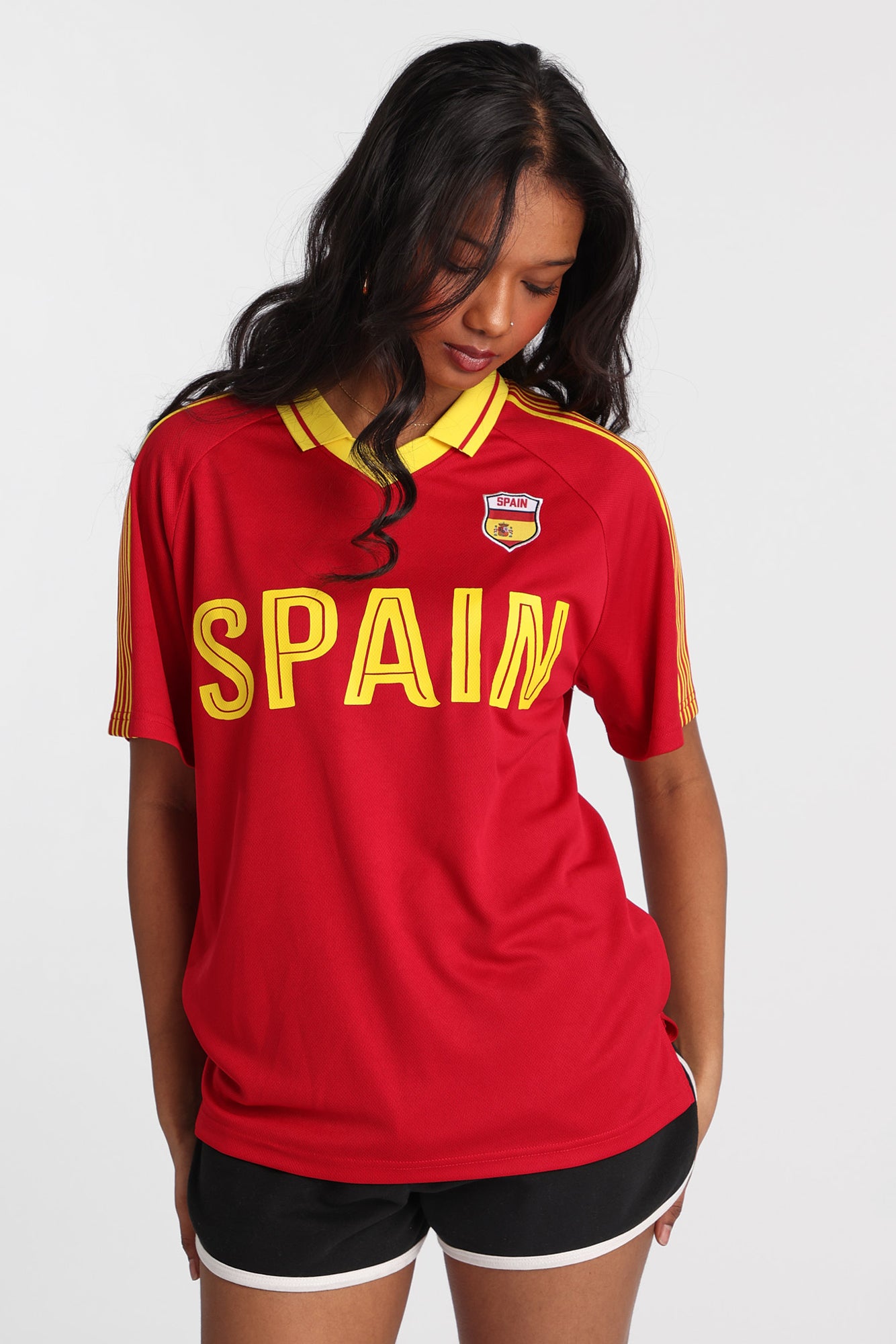 Spain Embroidered Patch Soccer Jersey