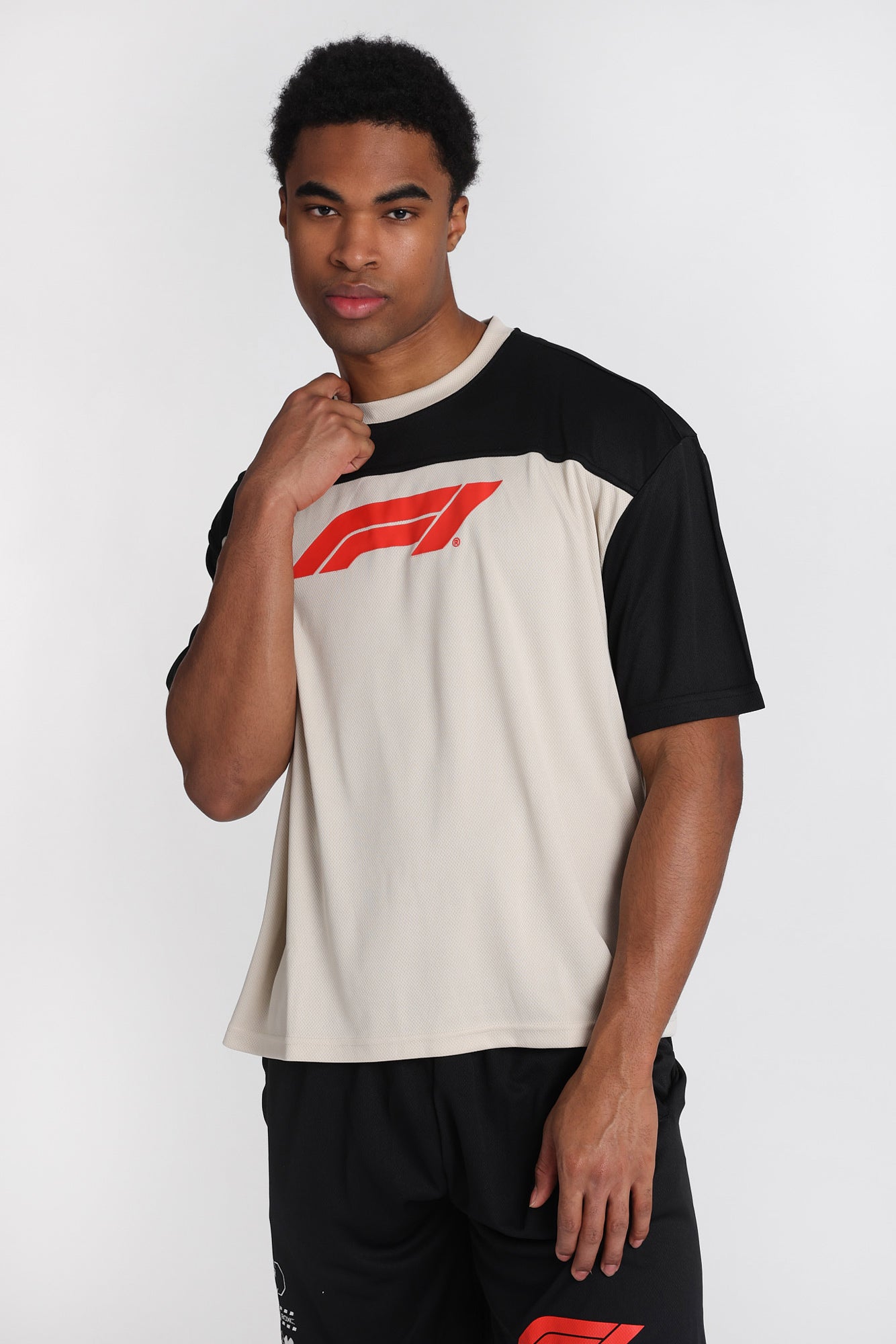 F1 Graphic Boxy Mesh Football Jersey