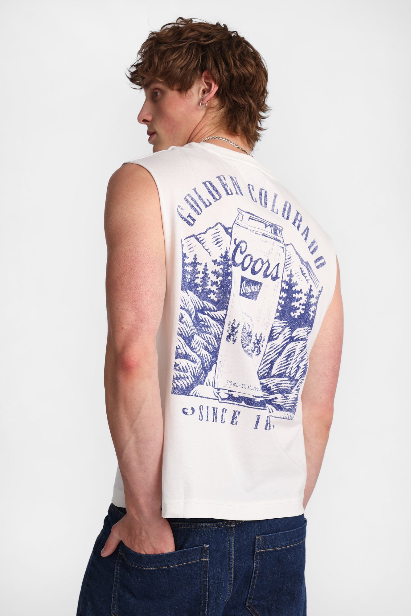 Coors Golden Colorado Graphic Oversized Tank Top
