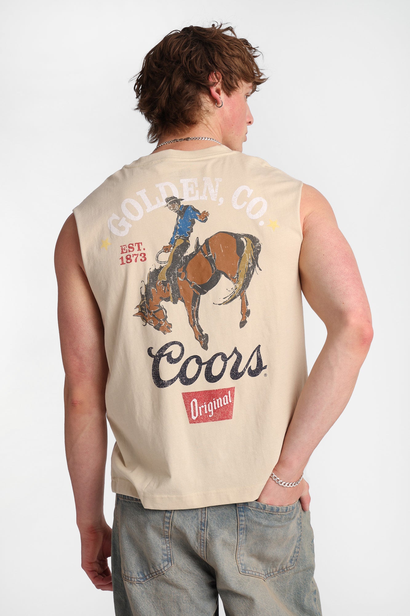 Coors Original Golden Co. Graphic Oversized Tank Top