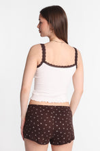 Ensemble débardeur et shorts pyjama en tricot pointelle imprimé thumbnail 3