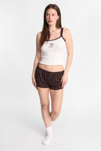 Ensemble débardeur et shorts pyjama en tricot pointelle imprimé thumbnail 4