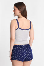 Ensemble débardeur et shorts pyjama en tricot pointelle imprimé thumbnail 8