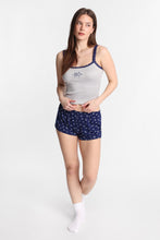 Ensemble débardeur et shorts pyjama en tricot pointelle imprimé thumbnail 9