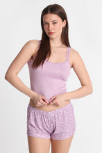 Ensemble débardeur et shorts pyjama en tricot pointelle imprimé thumbnail 16