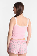 Ensemble débardeur et shorts pyjama en tricot pointelle imprimé thumbnail 28