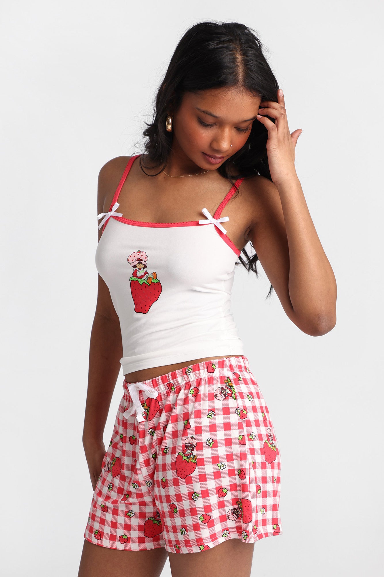 Strawberry Shortcake Graphic Super Soft Pajama Camisole & Shorts 2-Piece Set