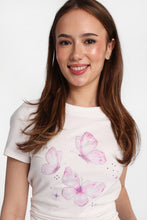 AERO Rhinestone Butterflies Graphic Classic Tee thumbnail 2