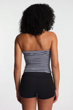 AERO Cherry & Bow Embroidered Graphic Striped Tube Top thumbnail 3