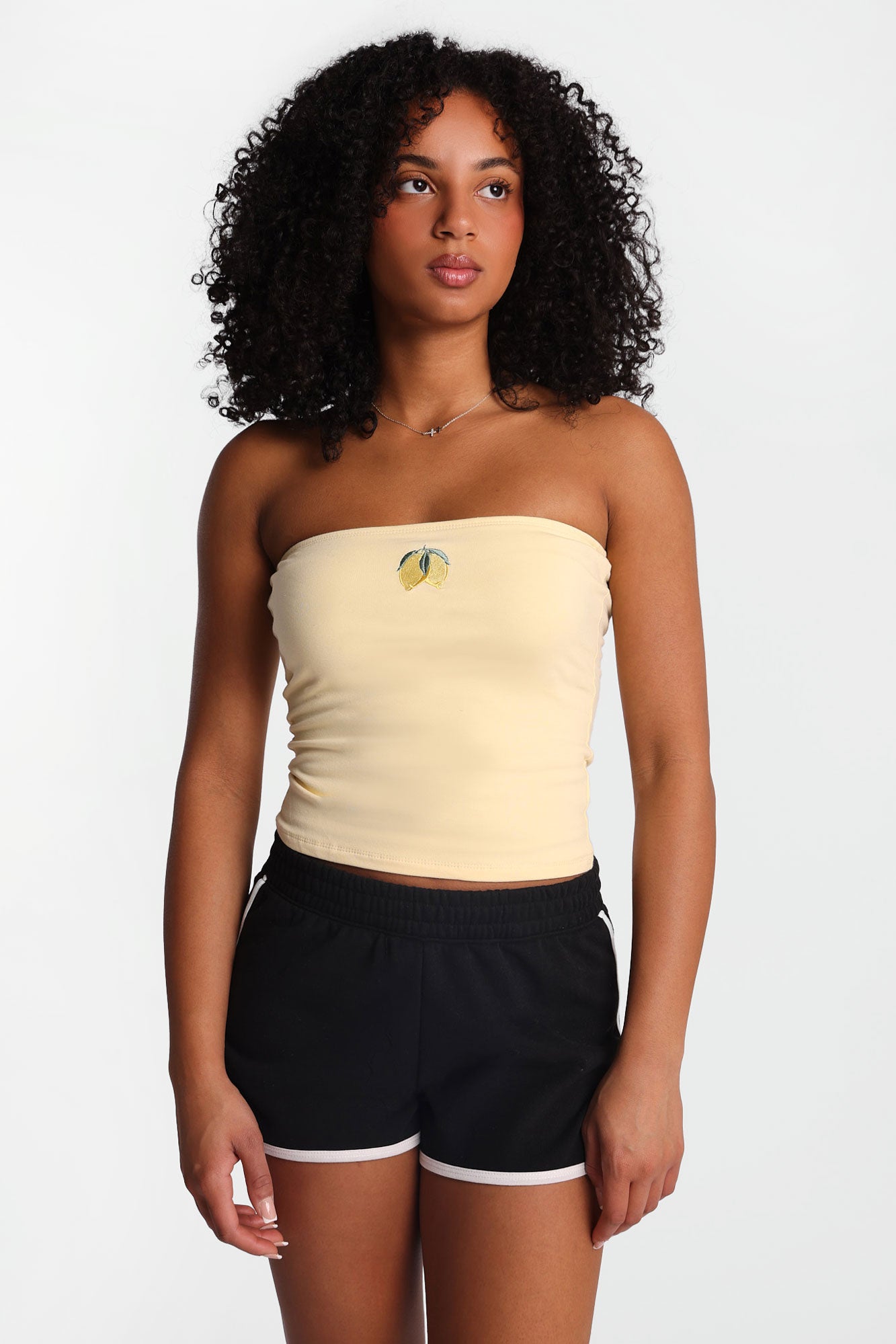 Bustier à patch brodé limon AERO