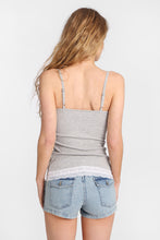 AERO Ribbed Knit V-Neck Lace Trim Camisole thumbnail 7