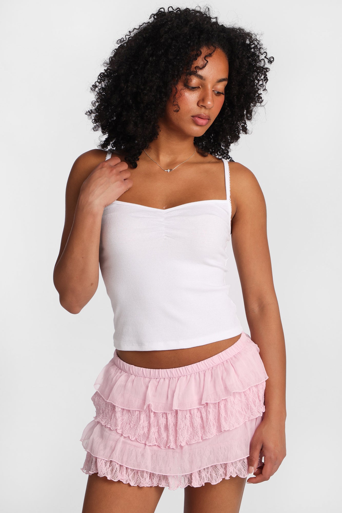 Camisole à col en V tricot côtelé  AERO