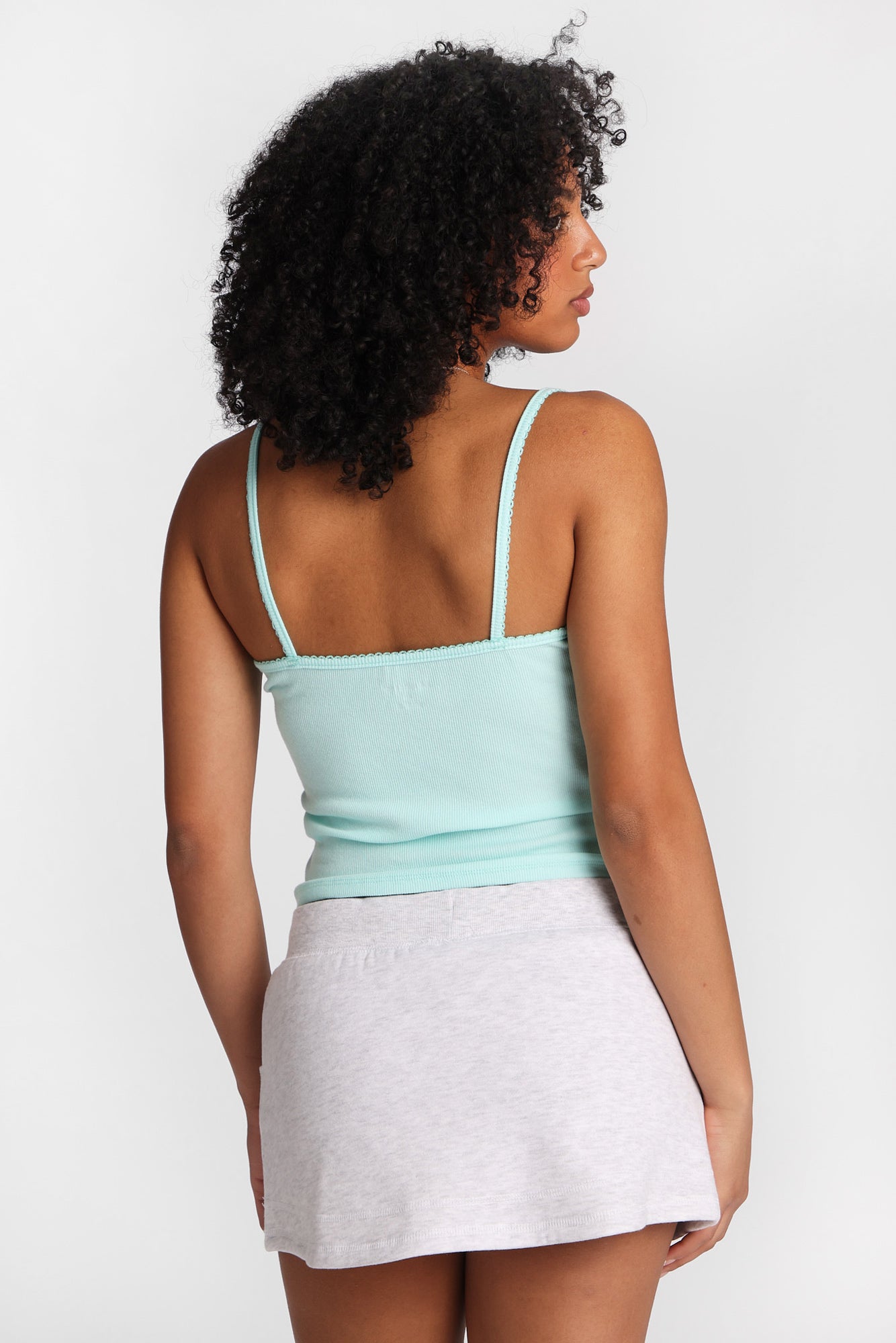AERO Ribbed Knit Cinched V-Neck Camisole
