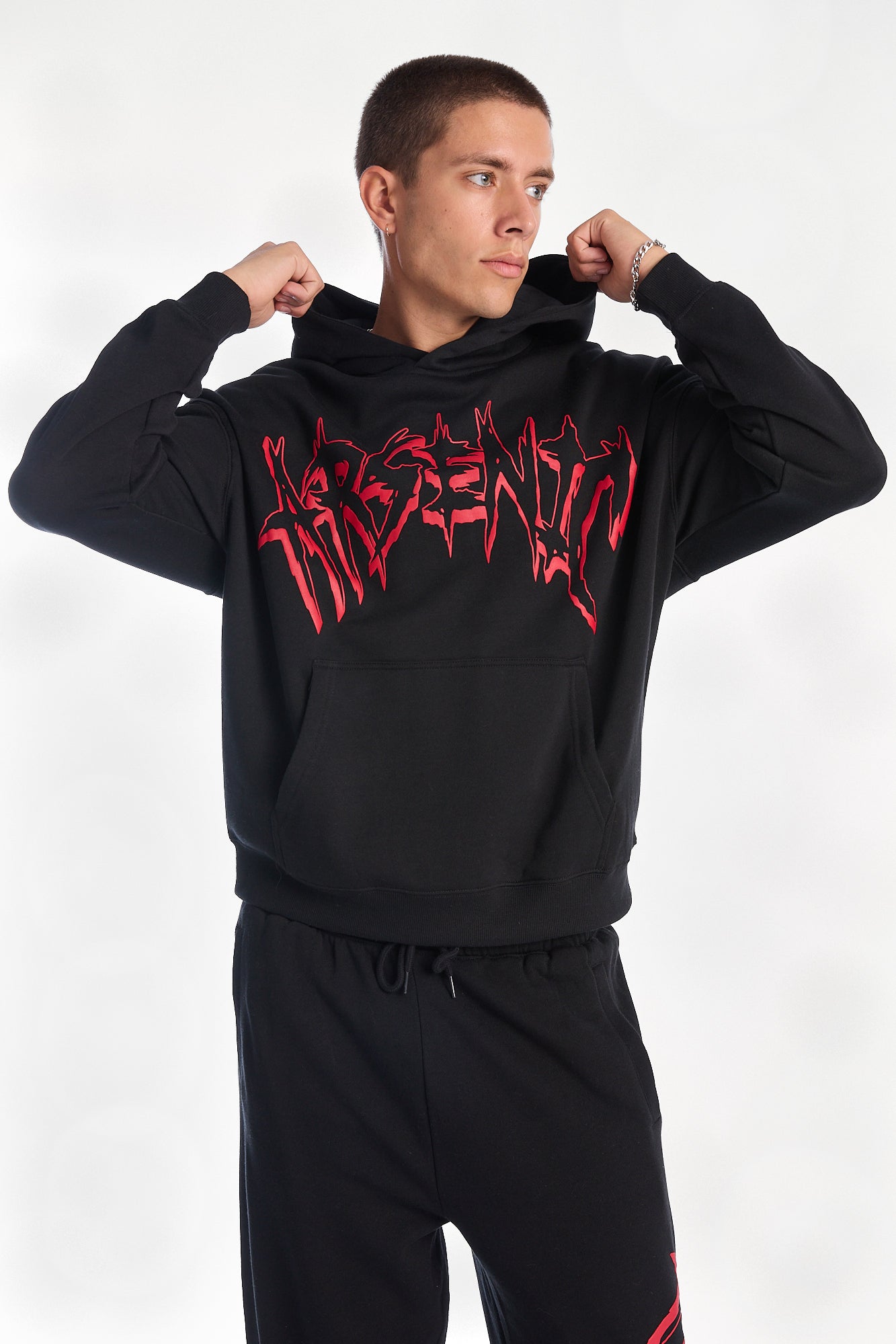 Arsenic Angel Wings Graphic Boxy Hoodie