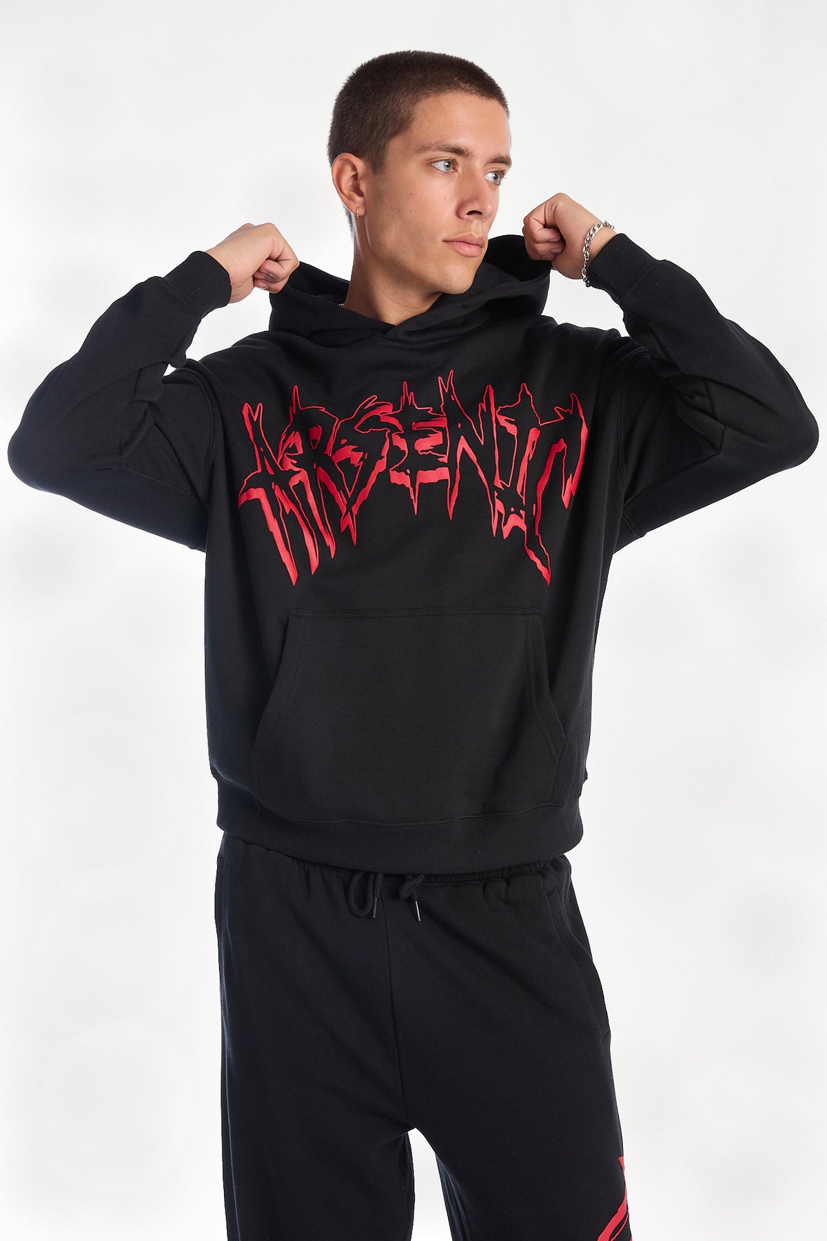 Arsenic Angel Wings Graphic Boxy Hoodie