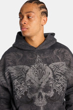 Arsenic Winged Cross Graphic Washed Boxy Hoodie thumbnail 2