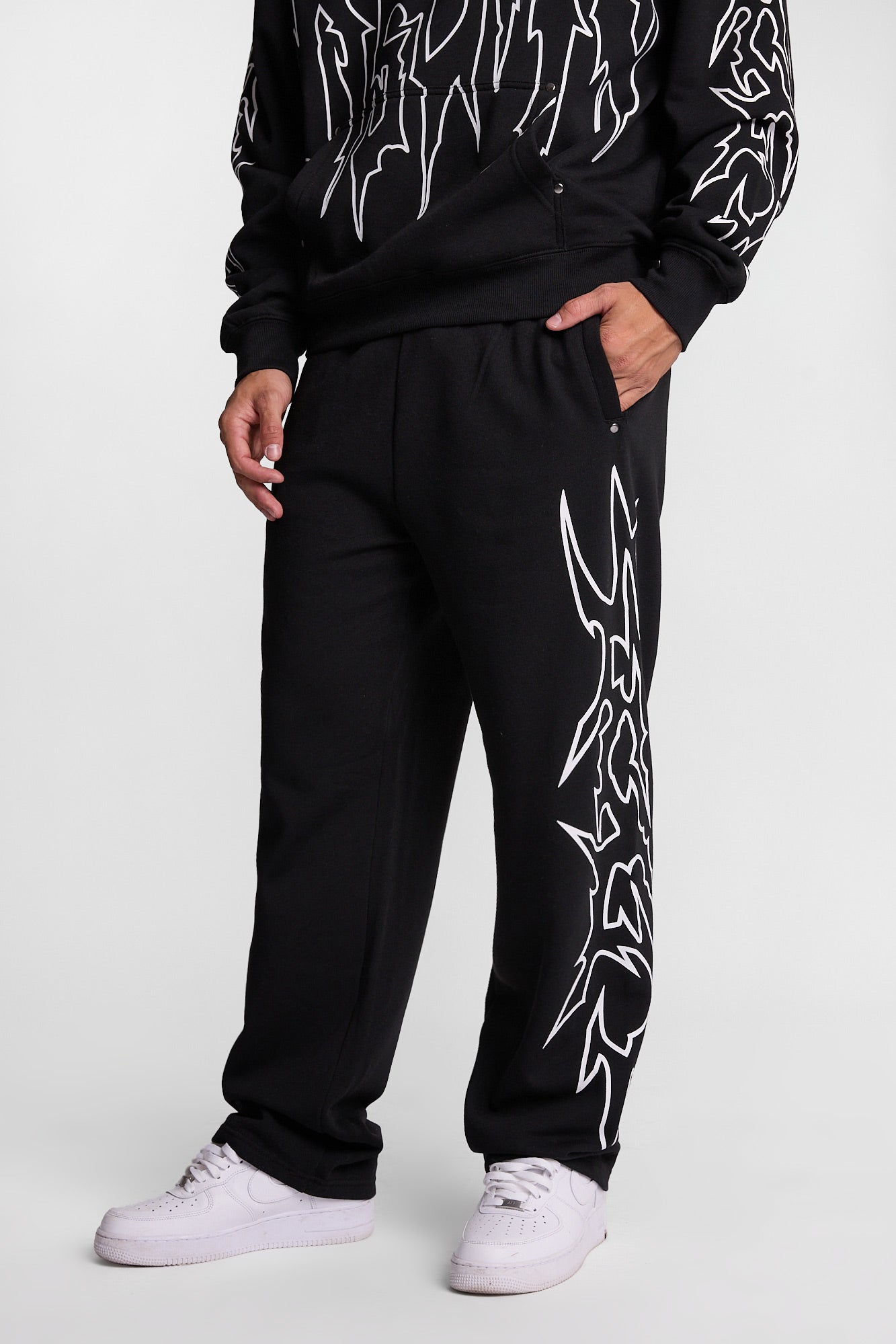 Arsenic Studded Graphic Baggy Sweatpants