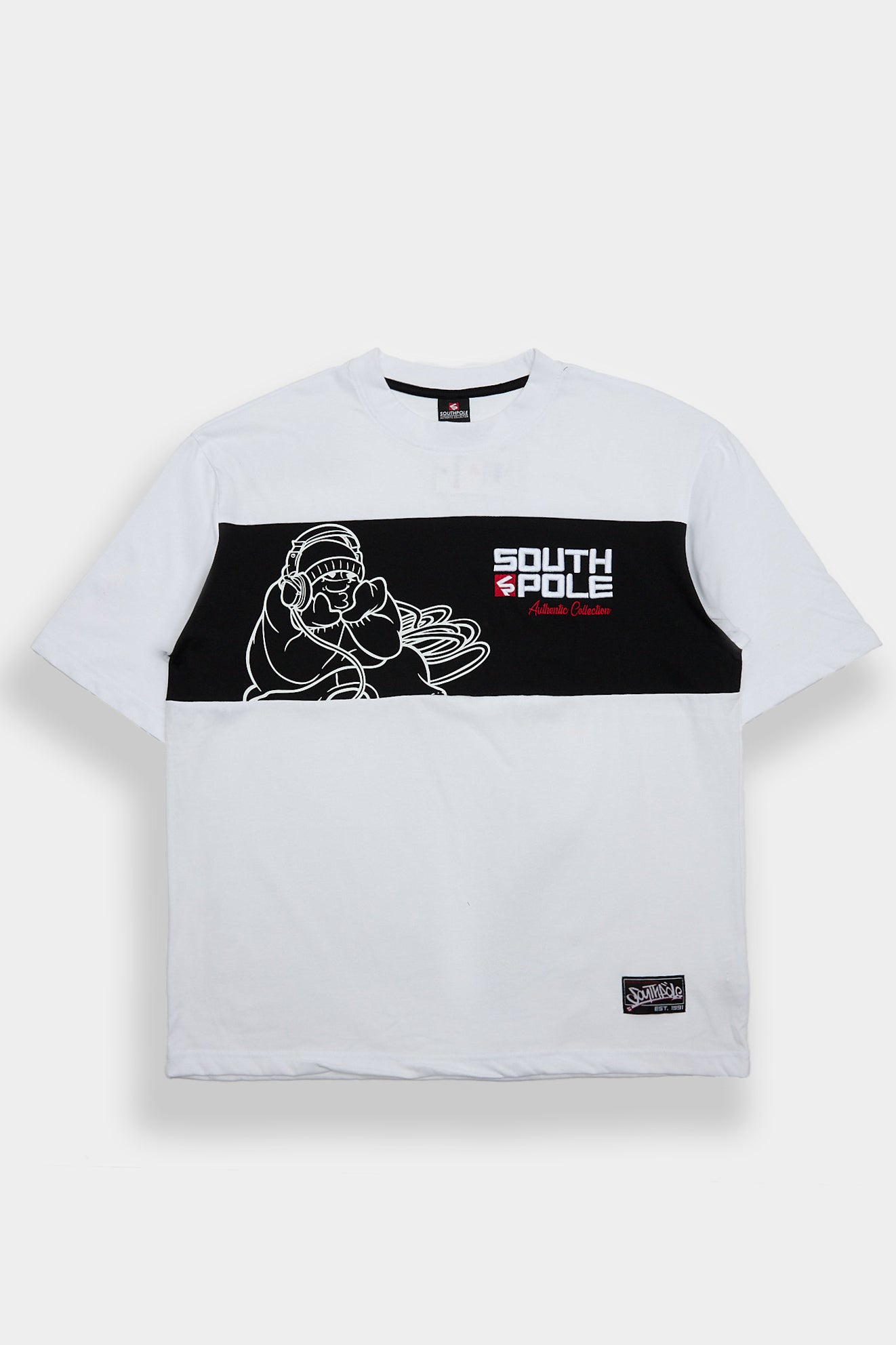 T-shirt classique bloc de couleur graphique brodé South Pole Legacy