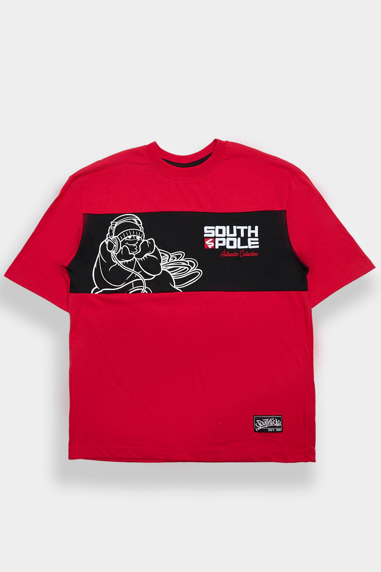 T-shirt classique bloc de couleur graphique brodé South Pole Legacy