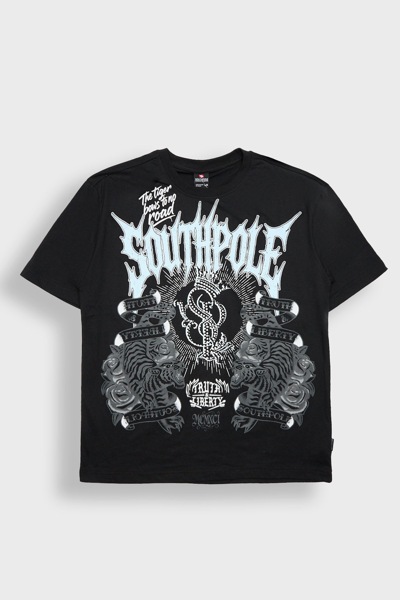 T-shirt classique graphique South Pole tigre en strass