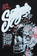 T-shirt South Pole graphique Crâne et fleurs Faith Over Fear thumbnail 3