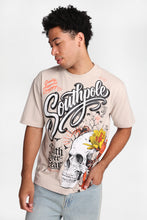 South Pole Faith Over Fear Skull & Flowers Graphic Tee thumbnail 1