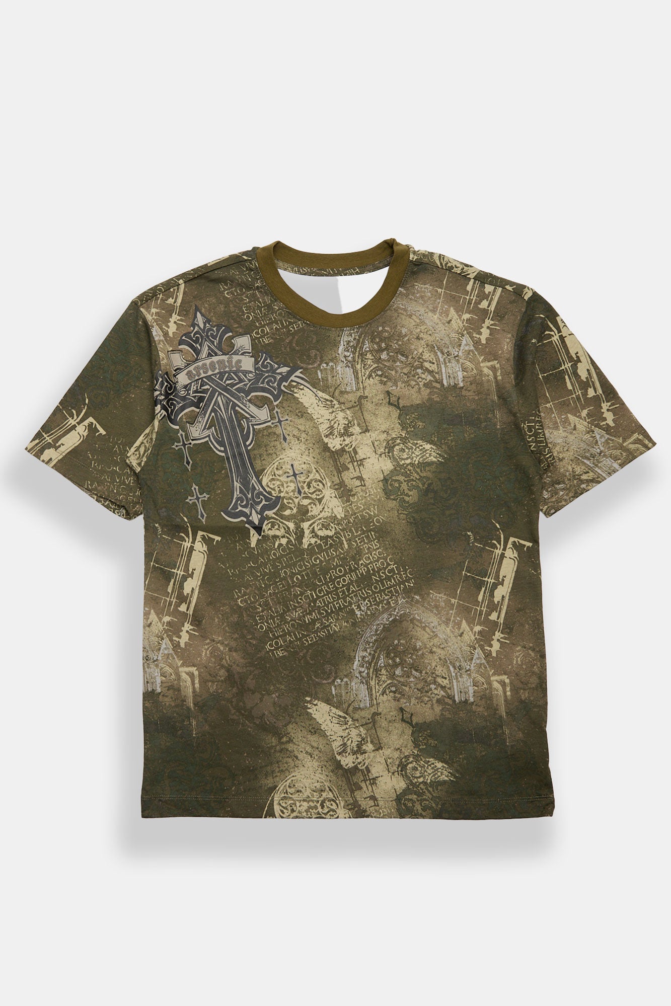 Arsenic Winged Skull Cross Graphic Tee