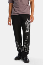 South Pole Flames Rhinestones Applique Graphic Sweatpants thumbnail 2