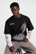 T-shirt superposé à manches longues surdimensionné à graphique mystique Arsenic thumbnail 1
